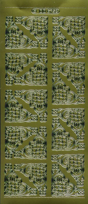 6752 - Hj�rner - stickers - guld